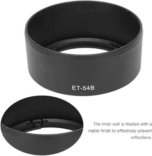 ET 54B Lens Hood ABS Reversible for Canon EF M 55?200mm F 4.5?6.3 is STM Lens Camera Accessories Reversible Lens Hood...