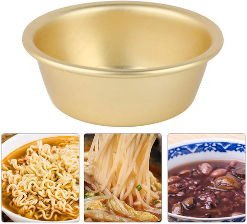 Korean Ramen Noodle Pot, Ramen Noodle Pot Yellow Aluminum Non Stick Korean Traditional Quick Cooking Pot Quick Noodle Pot Can Be Heated by Open Fi...