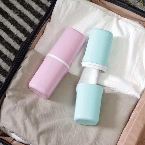 Toothbrush Travel case with Waterproof Travel Bag .Portable Toothbrush Holders Travel for Camping Travel Business School Home (Blue)...