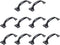 10 Pack 3 Inch Long Kitchen Cabinet Pulls Metal Bow Handles Matte Black Shed Door Handle Gate Handles Hardware for Drawer, Cupboard, Barn Door...