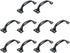 10 Pack 3 Inch Long Kitchen Cabinet Pulls Metal Bow Handles Matte Black Shed Door Handle Gate Handles Hardware for Drawer, Cupboard, Barn Door...