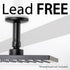 JS Jackson Supplies 3 in. Black Shower Arm for Ceiling-Mounted Rainfall Showerhead...
