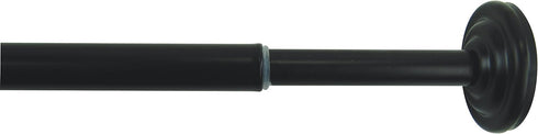 Versailles Home Fashions MTR3654-90 1/2" Diameter Mini Tension Rod, 36" to 54", Black...