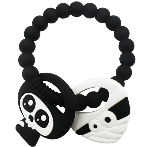 Black Goth Baby Teething Toys, Gothic Baby Teeher, Silicone Grim Reaper Chew Toy for Teething Babies...