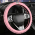 Cute Pink Steering Wheel Cover - Soft Leather Bling Car Steering Wheel Covers for Women & Girls with Sparkly Diamond, 15 inch Car Accessory Wheel ...