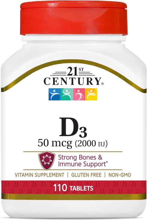21st Century D3 2000 IU Tablets, 110 Count...