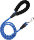 5.9 FT Dog Leash with Comfortable Padded Handle Reflective Material Leash for Large and Small Dogs, Navy Blue...