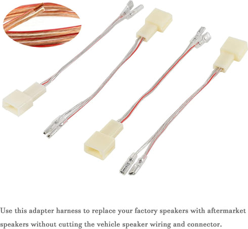 RED WOLF Car Door Speaker Wiring Harness Adapter Connector Plug Replacement for 2000-2019 Toyota Camry 4Runner Tacoma RAV4 Scion, Subaru 2012-2019...