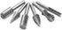 Set of 6 Rotary Cutting Burr Set Grinder Bit 6mm Round Shank Woodworking Carving Tools...