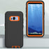 Case for Galaxy S8 with Clip, Heavy-Duty Tough Rugged Shockproof Drop Protective Cover Cases for Samsung Galaxy S8, Black+Orange...
