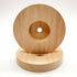 2 Pack Table Lamp Base Only 4.7'' Round Solid Wooden Stand Holder Foot for Desk Lighting Night LED Light Spotlight Wood Art Display Base DIY Craft...