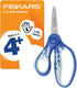 Fiskars 5" Softgrip Left-Handed Pointed-Tip Scissors for Kids Ages 4+ - Left-Handed Scissors for School or Crafting - Back to School Supplies - Bl...