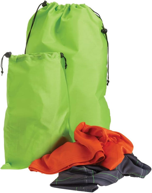 Smooth Trip Travel Laundry Bags with Odor-Blocking Barrier for Wet and Dirty Clothes - Set of 2 Foldable Compact Bags Fit in Luggage and Packs for...