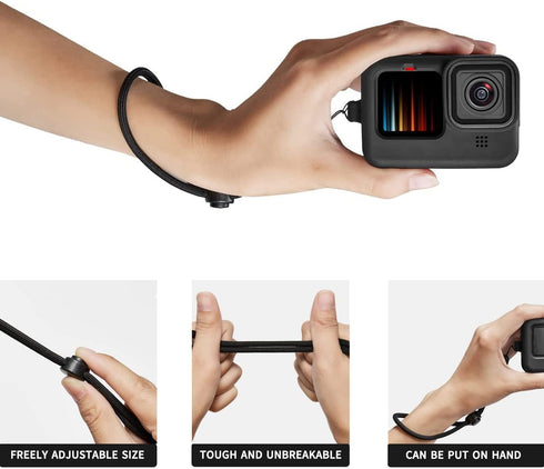 Accessories Kit for Gopro Hero12 11 10 9 Sleeve Case Skin for Go pro Hero11 10 Black Screen Protector Foils Film (2 Packs) fits GP Hero9 Hero10 Re...