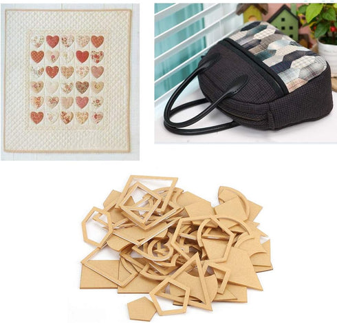 54Pcs/Set Clear Acrylic Pattern Stencil Set Handmade Mixed Small Templates for DIY Leather Craft Quilting Sewing Tool...