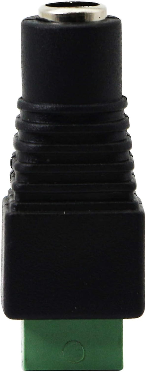 zdyCGTime DC 5.5 X 2.1mm Adapter 2.1 X5.5mm Female Barrel Power Jack to 2 Pin/Way Female Bolt Screw Type terminals Adapter Connector for CCTV Secu...