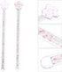 Toyvian 2pcs Glass Stirring Rod Reusable Coffee Stirring Swizzle Stick Beverage Stirrers with Cherry Blossom Head Round Top Stir Stirrers for Coff...