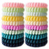 No Crease Spiral Hair Ties 20 Pieces Traceless Coil Hair Ties No Damage Phone Cord Hair Ties Elastics Hair Coils Plastic Hair Bands Spiral Bracele...