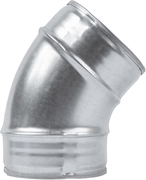 3" Inch 45? Degree Galvanized Steel Duct Elbow - Pressed Industrial Connector Bend - Ventilation Pipe Fitting - Dryer, Exhaust, Extractor Hood Air...