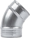 3" Inch 45? Degree Galvanized Steel Duct Elbow - Pressed Industrial Connector Bend - Ventilation Pipe Fitting - Dryer, Exhaust, Extractor Hood Air...