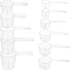 DOTINGHUX® 11-Piece Nesting Measuring Spoons Set, Stackable Clear Plastic Scoops for Pet Food, Coffee, Protein, Spices, Other Dry Goods and Liquid...