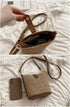 Women Small Faux Straw Bag Mini Woven Bucket Bag Summer Beach Bag Fashion Crossbody Bag Shoulder Bag Handbag...