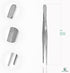 Thumb Dressing Forceps, Mulipurpose Tweezer Stainless Steel, Serrated Tip Straight 5.5 Inch...
