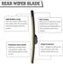 (Pack of 2) Rear Wiper Blade Replacement for Hyundai Elantra GT I30 2013-2017,Jaguar F-PACE 2017-2022,Alfa Romeo Stelvio,E-PACE 2018-2023,Forte 20...