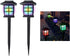 Outdoor Solar Pathway Lights Waterproof 2-Packs Outside LED Decorative Lights Landscape Lighting for Yard Patio Driveway Garden (RGB)...