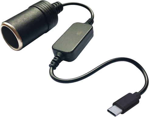 USB C to Car Cigarette Lighter Cable Converter, USB Cigarette Lighter Adapter USB C Male to 12V Car Cigarette Lighter Socket Female Converter Cabl...