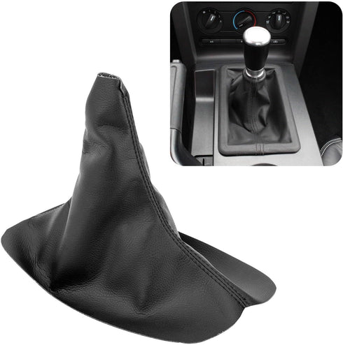 KBH Shift Boot Cover for Ford Mustang 2005 2006 2007 2008 2009, Vinyl Leather, Car Shifter Change Dust Cover, Vinyl Leather, Anti-scratch, Black...
