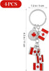 PRETYZOOM 12pcs National Flag Keychain: Canadian Flag Key Ring, Metal Maple Leaf Keychain, Canada National Day Keychains Gift, Canada Keychain Sou...