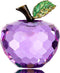 Crystal Apple Figurine Paperweight, Handmade Statue Ornament Home Decoration, Collectible Crystal Crafts, Come with Gift Box, Great Gift for Birth...