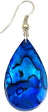 Blue Paua Abalone Earrings, Handmade Teardrop Natural Abalone Shell Earrings for Women, Dangle Drop Seashell Earrings Fashion Jewelry GA249-A...