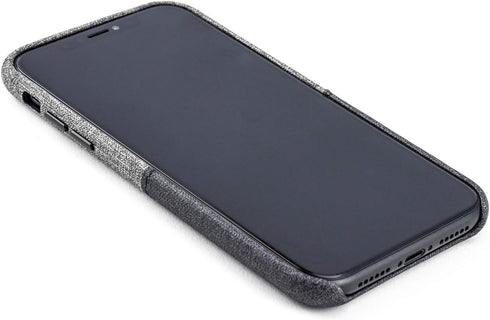 Dockem M1 Card Case for iPhone XR (6.1"): Slim Canvas Style Faux Leather Wallet Case with Built-in Metal Plate for Magnetic Mounting and Lay-Flat ...