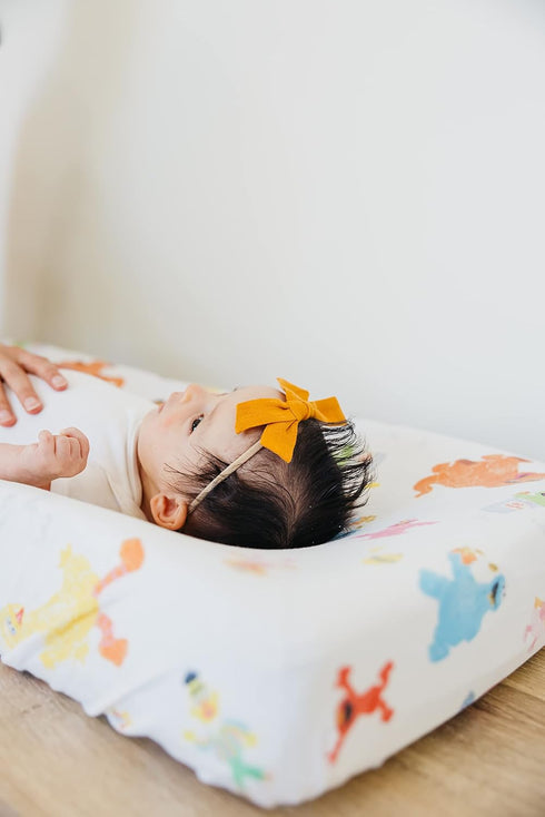 Premium Knit Changing Pad Cover by Copper Pearl: Soft, Stylish, and Universal Fit for All Standard Diaper Changing Pads, Trendy Design Changing Pa...