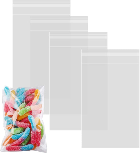 200ct Clear Plastic Bags, Self Sealing Cellophane Bags, Resealable Cellophane Bags for Bakery Cookies Candy Decorative Wrappers (3" x 5")...