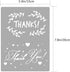 AIEX 4Pcs Plastic Stencils Journal Stencils Template for Drawing Painting on Wood Furniture Paper Window Wall, Including 2Pcs Thank You Stencils a...