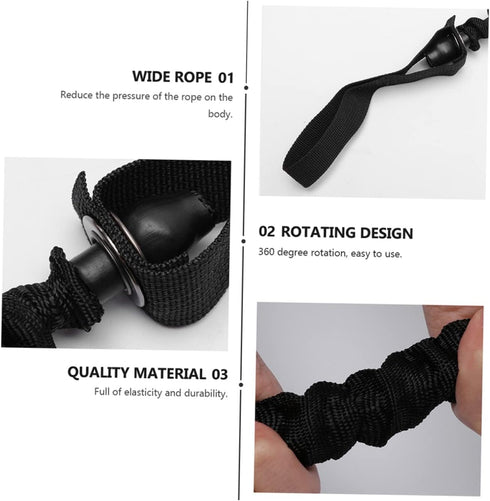 4Pcs Abdominal Wheel Elastic String fitness exercise bands Ab Roller Ropes resistance rope exercise resistance bands Ab Wheel Roller Straps Cloth ...