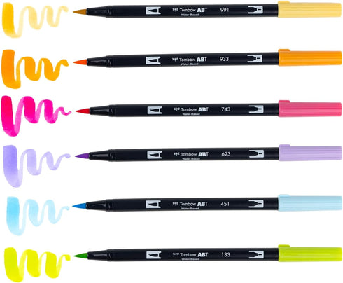 Tombow Dual Brush Pen Set, Yay Sorbet 6...