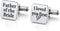 Father of The Bride Cufflinks, Father of The Bride Gift from Daughter, Gift for Dad on Wedding Day, I Loved You First Cuff Links...