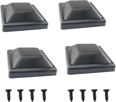 CHENJIN 4PCS Plastic Fence Post Caps Waterproof and UV Resistant PP Plastic Deck Post Top Cover Outdoor Post Cap Protection Used for Decks Walkway...