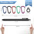 30 Sets Leash Pen Silicone Lanyard 24'' Spring Snap Hook Safety Neck Strap Pen with Refills for Notebook(Black)...