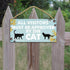 TOARTi Funny Cat Wood Sign 12.5x25cm Cat Gift for Cat Lover Gifts Black Cat Wooden Plaque Lovely Black Cat Room Decor Cat Door Sign Funny Cat Gift...