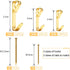 184 Pieces Picture Hanging Kit, 20lb, 30lb, and 50lb Picture Hangers, Metal Picture Hanging Hooks with Nails, on Drywall, Wooden Wall(Gold)...