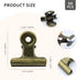20 Pieces Metal Bulldog Binder Clips, 1.2 Inch Hinge Paper Clips Clamps for Food Bags, Pictures Photos, Art Crafts, Home Office Supplies (Bronze)...