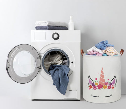 Baby Girl Laundry Hamper,kids laundry Basket,Girls Nursery Hamper,Waterproof Storage Bin for Bedroom,Clothes Organizer Basket,Toys Box,Room Decor(...
