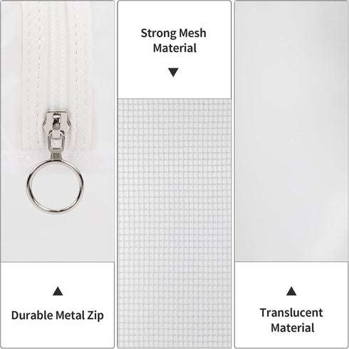 CUBETASTIC Clear Toiletry Bags for Traveling 2 Compartments Dry/Wet Separation Shower Bag with Mesh Draining Section, Portable Clear Makeup Bag & ...
