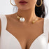 Metal Pearl Open Choker Necklace Adjustable Gold Pearl Choker Necklaces for Women Round Open Cuff Necklace Elegant Cuff Collar Necklace Statement ...