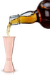 Viski Japanese Style Double Jigger for Cocktails, Bar Kit Essential, 1oz and 2oz with Interior Measurements, Rose Copper...